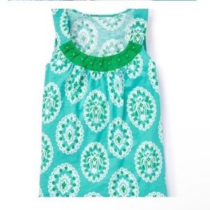 Boden Turquoise and Green Tank Top